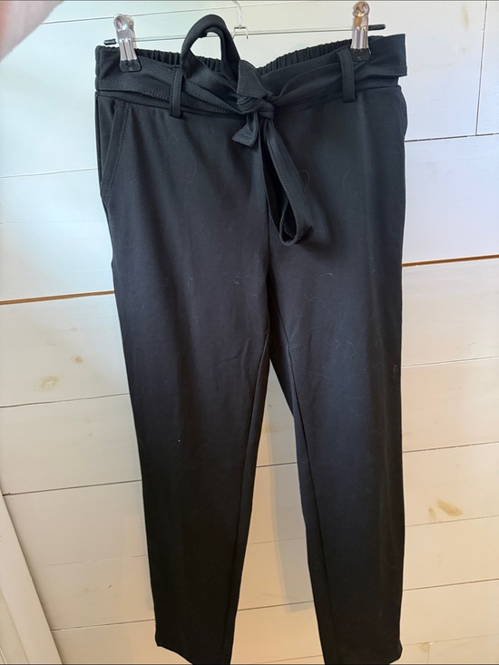 Nicole Miller Pants - Nicole Miller Black Tie-Waist Tapered Pants
